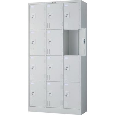 トラスコ中山 TRUSCO 多人数用ロッカー12人用 オフホワイト 900X380XH1790 ダイヤル錠式 SVW12K 1台（直送品）