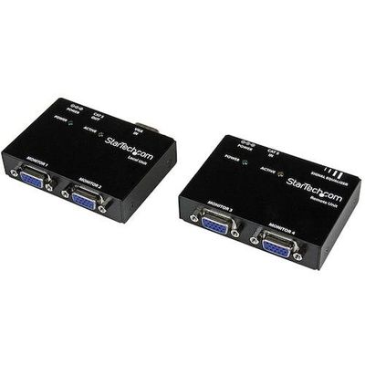 スターテック VGAエクステンダー/Cat5/アナログRGBビデオディスプレイ延長器/最大150m/送信機・受信機セット ST121UTP（直送品）