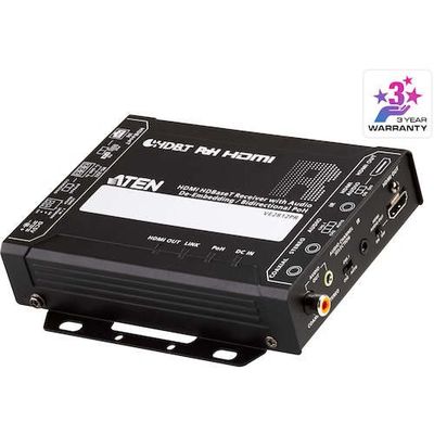 ATEN HDMI HDBaseTレシーバー(オーディオ・ディエンベデッド&双方向PoH対応) VE2812PR 1台 603-5179（直送品）