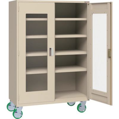 トラスコ中山 TRUSCO スーパーヘビーキャビネット 1200X650 窓・キャスター付 SHC-605LC-A 1台 585-6961（直送品）