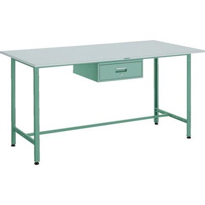 TRUSCO 軽荷重立作業台(300kg)HAE型 900X750XH900 1段引出付 グリーン色 HRAE-0975F1 1台（直送品）