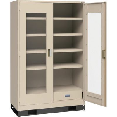 トラスコ中山 TRUSCO スーパーヘビーキャビネット 窓・引出大2個ベース付 SHC-604MB2L-A 1台 585-6925（直送品）