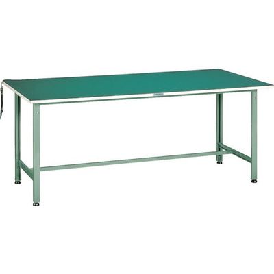 TRUSCO 軽荷重作業台(300kg)AE型 900X750XH742 帯電防止マット張り グリーン色 AE-0975D 1台（直送品）