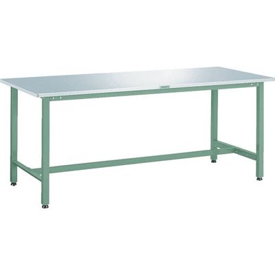 トラスコ中山 TRUSCO 軽荷重作業台(300kg)AE型 1200X900XH740 ステンレス張り グリーン色 AES-1209 1台（直送品）