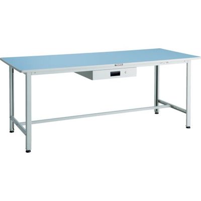 TRUSCO 軽荷重作業台(180kg)BO型 1800X750XH740 薄型2段引出付 ホワイト色 BOR-1875UDK2 1台（直送品）