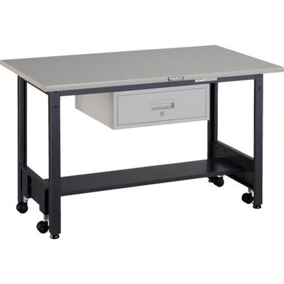 TRUSCO 中荷重作業台(500kg)CFW型 1200X750XH740 1段引出付 ダークグレー色 CFWS-1275F1 1台（直送品）