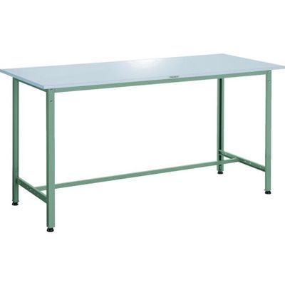TRUSCO 軽荷重立作業台(300kg)HAE型 1500X900XH900 ステンレス張り グリーン色 HAES-1509 1台（直送品）