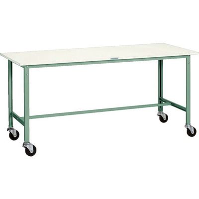 TRUSCO 軽荷重立作業台(150kg)HAE型 1200X750XH969 φ75キャスター付 グリーン色 HAE-1200C75 1台（直送品）