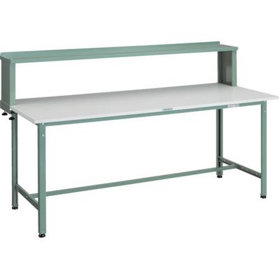TRUSCO 軽荷重作業台(300kg)AE型 1500X750XH1044(全高) 上棚付 グリーン色 RAE-1500YURB 1台（直送品）