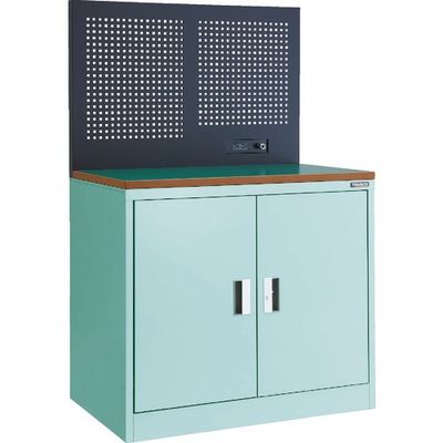 トラスコ中山 TRUSCO フリッパードアキャビネット 1010X650 天板・パンチングパネル付 グリーン色 FPB302TCP 1台（直送品）