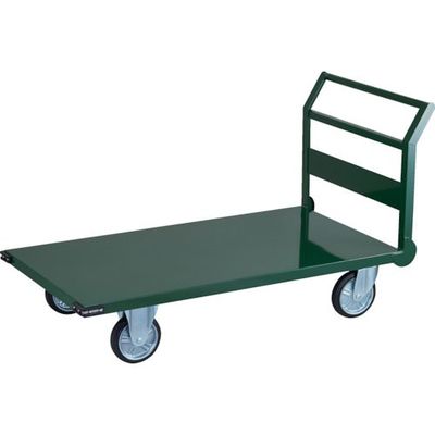 トラスコ中山 TRUSCO 鋼鉄製運搬車 ハンドル側自在車輪 1400X750 φ200プレス車 SH-1LC 1台 256-5601（直送品）
