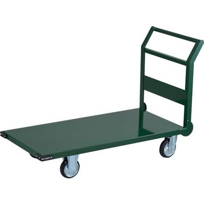 トラスコ中山 TRUSCO 鋼鉄製運搬車 ハンドル側自在車輪 1200X600 φ150プレス車 SH-2LC 1台 256-5606（直送品）