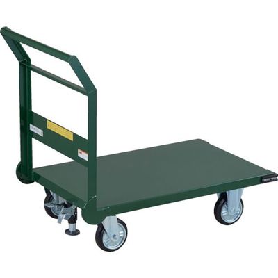 トラスコ中山 TRUSCO 鋼鉄製運搬車 ハンドル側自在車輪 900X600 φ150プレス車 Lストッパー付 SH-2CS 1台（直送品）