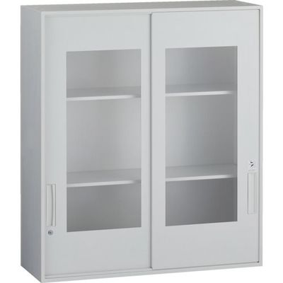 TRUSCO FS型工場用保管庫 アクリル戸引違い 上置き用 W900XD310XH1030mm 棚板2枚付 FSG-10A 1台（直送品）