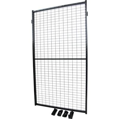 AXELENT 安全柵エックスガード メッシュパネル 高さ1300mm 幅1500mm 色ブラック 取付金具付 W322-130150 1枚（直送品）