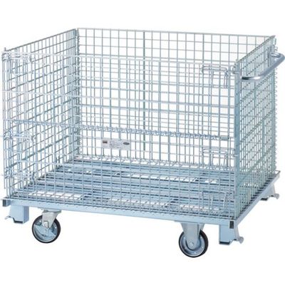 トラスコ中山 TRUSCO ネットパレット ハンドル キャスター付 1200X1000X1000 700kg TNP5NSH 1台（直送品）