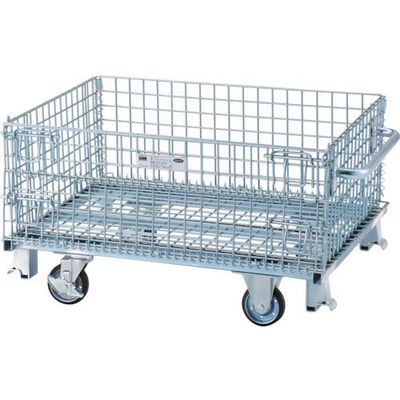 トラスコ中山 TRUSCO ネットパレット ハンドル キャスター付 1000X800X575 500kg用 TNP6NSH 1台（直送品）