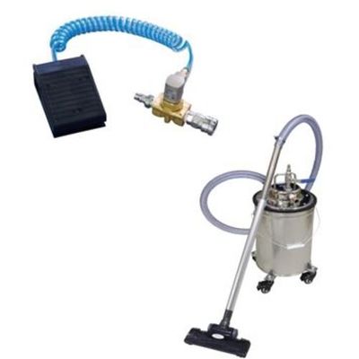 エア式バキュームクリーナー 掃除機セット ステンレス製 足元スイッチ仕様 AVCー550SUSーSET AVC-550SUS-SET-AF（直送品）