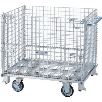 トラスコ中山 TRUSCO ネットパレット ハンドル キャスター付 1000X800X955 クロムフリー T0810GSH 1台（直送品）