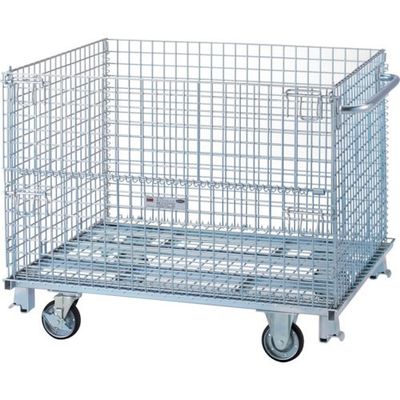 トラスコ中山 TRUSCO ネットパレット ハンドル キャスター付 1000X1200X995 700kg T1012AGNSH 1台（直送品）