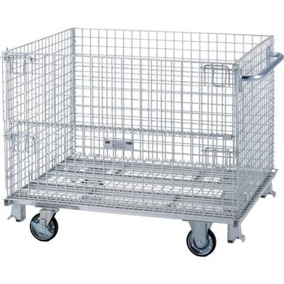 トラスコ中山 TRUSCO ネットパレット ハンドル キャスター付 1200X1000X995 クロムフリー T1012AGSH 1台（直送品）