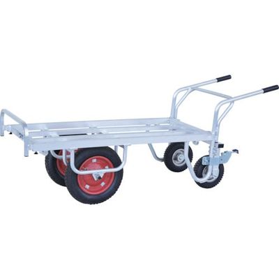 HARAX コン助 補助輪付き 13×3Tエアー入りタイヤ 積載面1130~1330×535 CN-65DWS-64TR 1台(1セット)（直送品）