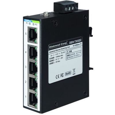 ダイヤトレンド <QoS機能搭載>産業用イーサネットスイッチングハブ 100BaseーTXタイプ DEH-TX5QC 1台 581-7330（直送品）
