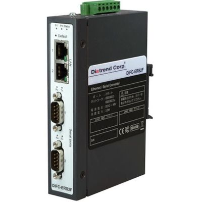 ダイヤトレンド Diatrend イーサネット/シリアルコンバータ DIFC-ERS2F 1台 581-7316（直送品）