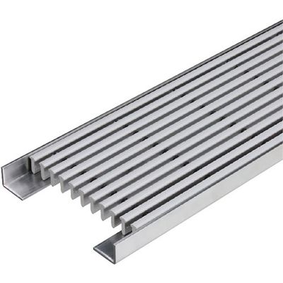 カネソウ 樹脂製グレーチング 縦目タイプ 屋内用 把手なし グレー PV-A-13520-GRAY-TOTTENASHI 1枚（直送品）