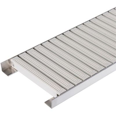 カネソウ 樹脂製グレーチング 曲線敷設用(連結部可動タイプ) アイボリー PG-12525-IVORY-KYOKUSEN 1枚（直送品）