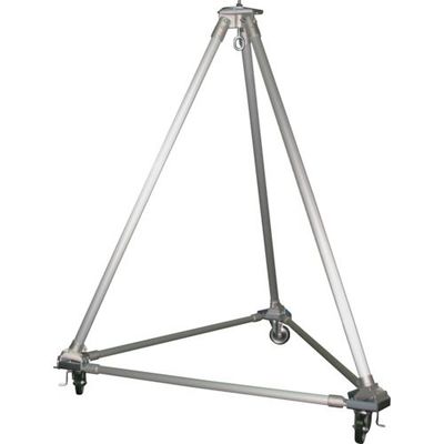 江崎機械工業 江崎 アルミ合金製三脚KC型(キャスター架台付) 定格荷重500kg KC25-500 1台 315-0363（直送品）