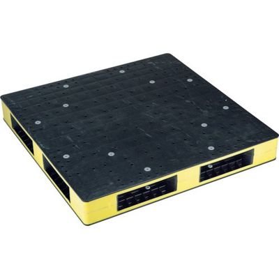 岐阜プラスチック工業 リス リサイクルパレット HBーR4・1111SCブラック/イエロー HBR41111SCBKY 1個（直送品）