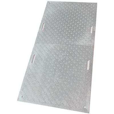 ウッドプラスチック 工事用敷板 Wボード 片面凸 カラー:灰 910mm×1820mm(持ち手4) B0918-15-GY-M4K4 1枚（直送品）