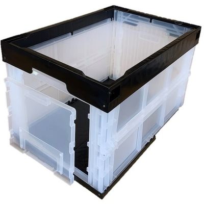 松本産業 オリコン 2面窓 50L ブラック/クリア DW50BLC 1セット(2個) 570-3269（直送品）