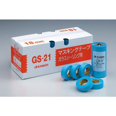 カモ井加工紙 カモ井 マスキングテープガラスサッシ用(3巻入) GS21JAN-40 1セット(30巻:3巻×10パック) 688-5160（直送品）