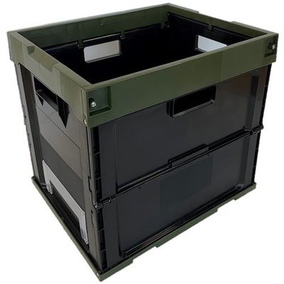 松本産業 オリコン 32L カーキ/ブラック 32GBL 1セット(2個) 570-3266（直送品）