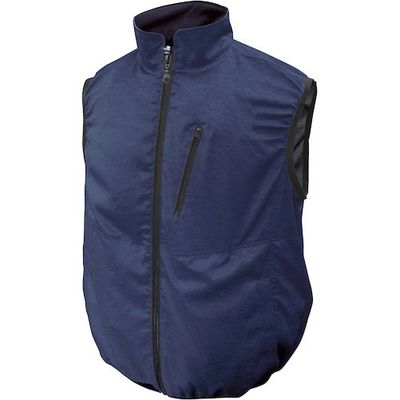 ブレイン 12V胸スイッチ式空調ベスト裏シルバーチタン加工M―Lサイズ杢ネイビー MESH-BR-1203 1個 553-1431（直送品）