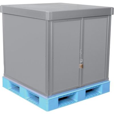 ADF ダンカーゴ一体 1面観音扉・3面パネルタイプ 1100x1100xH600 グレー DANITP3T11160-G 1台（直送品）