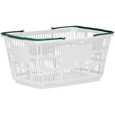 スーパーメイト カゴCBー33Eホワイト×ダークグリーン360×505×250 CB-33EWDG 1個 339-8422（直送品）