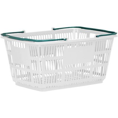 スーパーメイト カゴCBー33Eホワイト×ブルーグリーン360×505×250 CB-33EWBG 1個 339-8427（直送品）