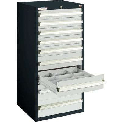 大阪製罐 OS ライトキャビネット軽量型(5型)(ブラック&シルバー) 5-1211-BS 1台 654-7811（直送品）