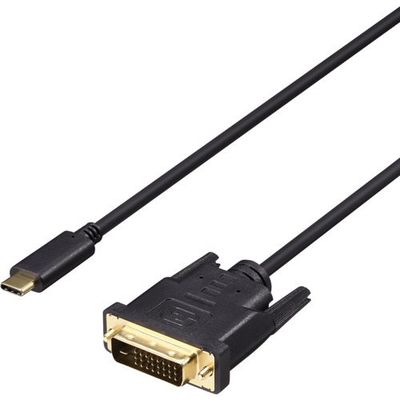 バッファロー ディスプレイ変換ケーブル USBーC DVI 2m ブラック BDCDV20BK 1個 682-1765（直送品）