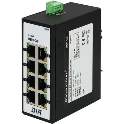 ダイヤトレンド Diatrend 産業用イーサネットスイッチングハブ ギガビット 8ポート DEH-G8 1台 684-2469（直送品）