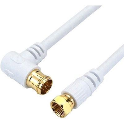 ホーリック HORIC アンテナケーブル 9m ホワイト L字差込式/ネジ式コネクタ AC90ー818WW 1個 684-5118（直送品）