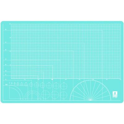 ミワックス スケルトンカッティングマット 450×300×2mm ブルー STN-A3-BU 1枚 682-9871（直送品）