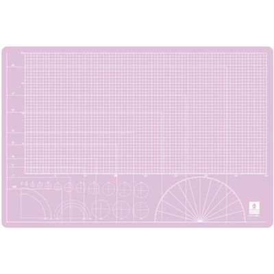 ミワックス スケルトンカッティングマット 450×300×2mm ピンク STN-A3-P 1枚 682-9873（直送品）