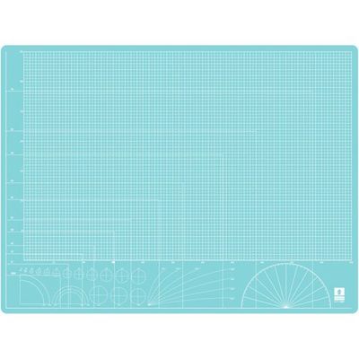 ミワックス スケルトンカッティングマット 600×450×2mm ブルー STN-A2-BU 1枚 682-9870（直送品）