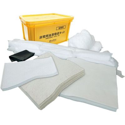 橋本クロス 橋本 非常用油液吸収キット(油専用) 容器付 550×400×300mm (1S=1箱) EOAK-R 1箱 689-4035（直送品）