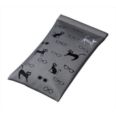 パール 片口ソフトケース ネコとメガネ柄GR 098509 1個 689-4055（直送品）