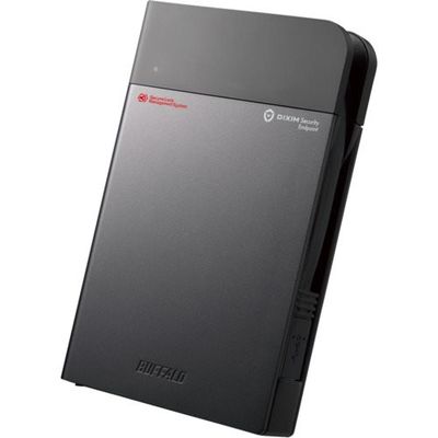 バッファロー BAFFALO 法人向け 強制暗号化 ウイルスチェック 耐衝撃ポータブルSSD 500GB SSDS-PZ500EV 1個（直送品）
